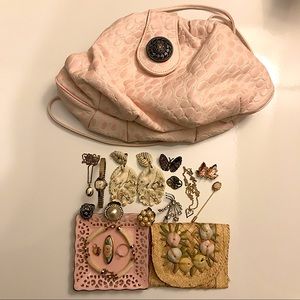 VINTAGE BUNDLE Jewelry Accessories Unique 19 Item Lot Set Collection Stash Haul